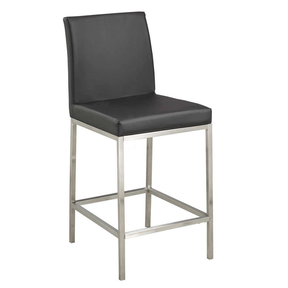Havana Counter Chair: Black Leatherette